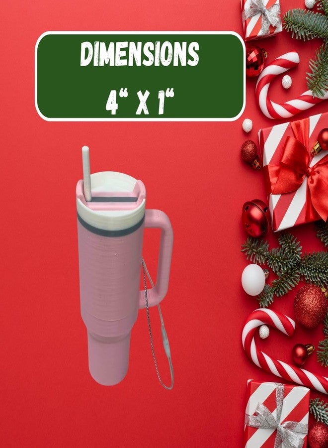 Chatelet Tumbler Cup Replica Christmas Ornament | 2023 Popular Water Bottle Replica Mug Holiday Ornament | Made in USA (Pink) - Image 4
